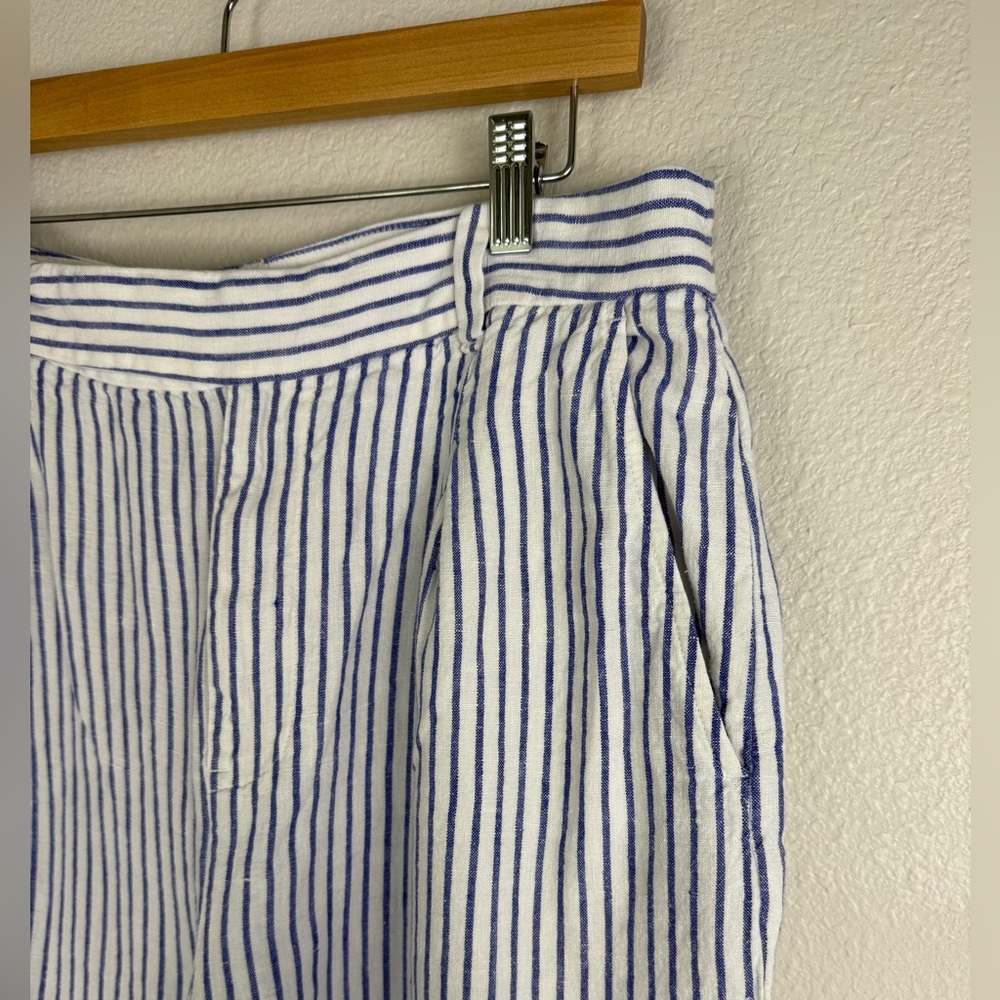 Madewell Women's The Harlow Wide-Leg Pant in 100% Linen Bluestone 10 - Picture 8 of 16